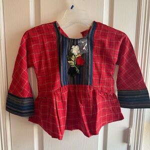 Hayden Red and Blue Plaid Top